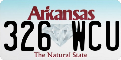 AR license plate 326WCU