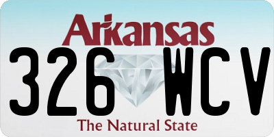 AR license plate 326WCV