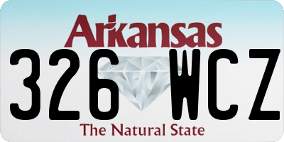 AR license plate 326WCZ