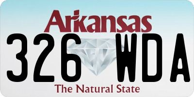 AR license plate 326WDA