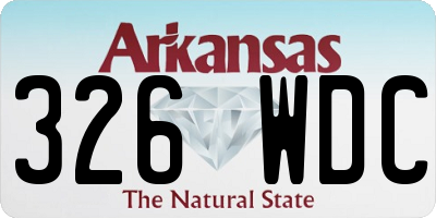 AR license plate 326WDC