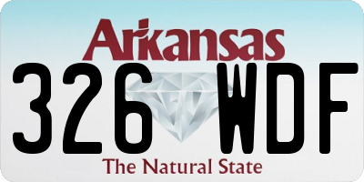 AR license plate 326WDF