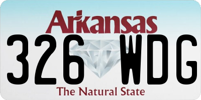 AR license plate 326WDG