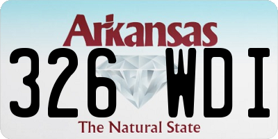 AR license plate 326WDI