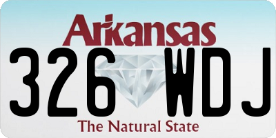 AR license plate 326WDJ