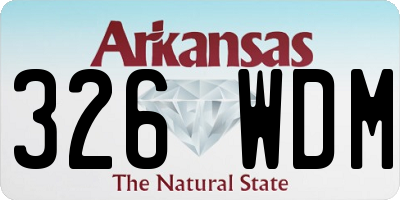 AR license plate 326WDM