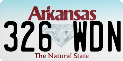 AR license plate 326WDN