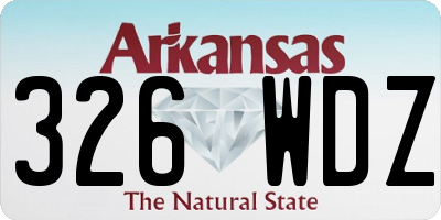 AR license plate 326WDZ