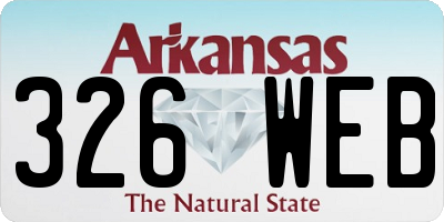 AR license plate 326WEB