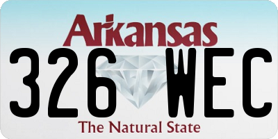 AR license plate 326WEC
