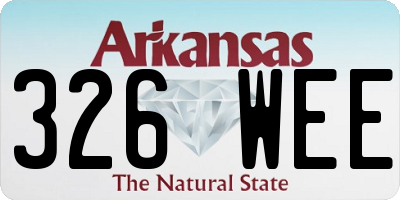 AR license plate 326WEE
