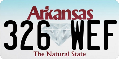 AR license plate 326WEF