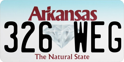 AR license plate 326WEG
