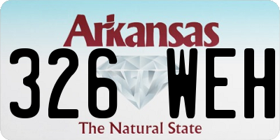 AR license plate 326WEH