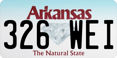 AR license plate 326WEI