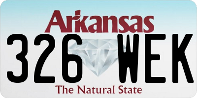 AR license plate 326WEK