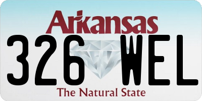 AR license plate 326WEL