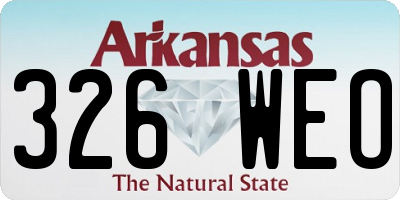 AR license plate 326WEO