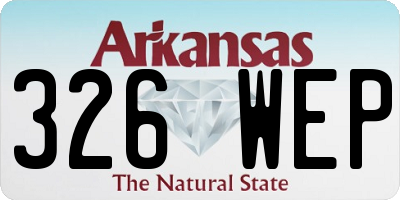 AR license plate 326WEP