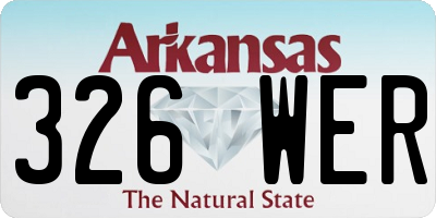 AR license plate 326WER