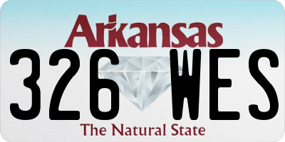 AR license plate 326WES