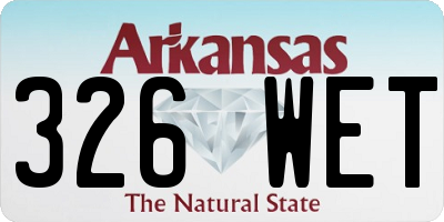 AR license plate 326WET