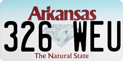 AR license plate 326WEU