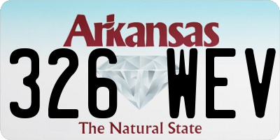 AR license plate 326WEV