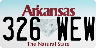AR license plate 326WEW