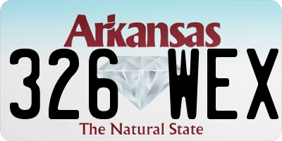 AR license plate 326WEX