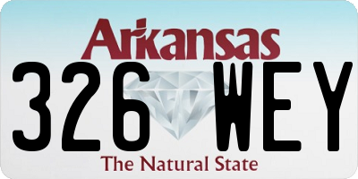 AR license plate 326WEY