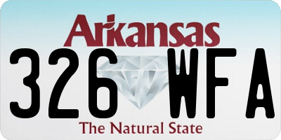 AR license plate 326WFA