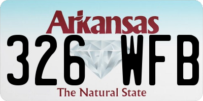 AR license plate 326WFB