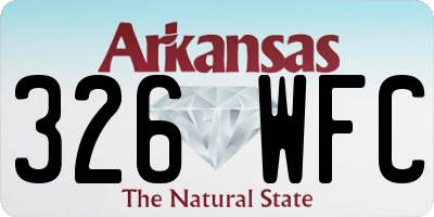 AR license plate 326WFC