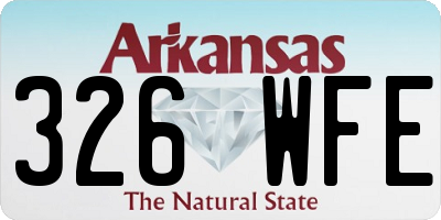 AR license plate 326WFE