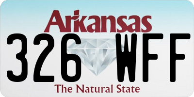 AR license plate 326WFF