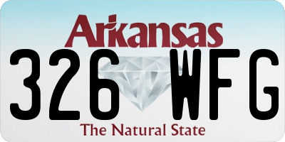 AR license plate 326WFG