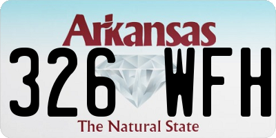 AR license plate 326WFH