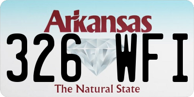 AR license plate 326WFI