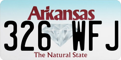 AR license plate 326WFJ
