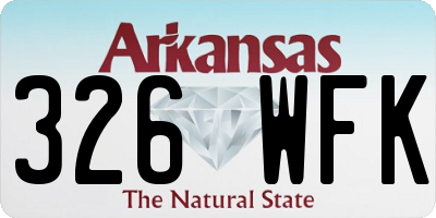 AR license plate 326WFK