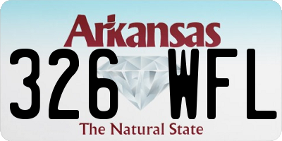 AR license plate 326WFL