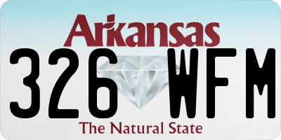 AR license plate 326WFM