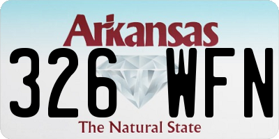 AR license plate 326WFN