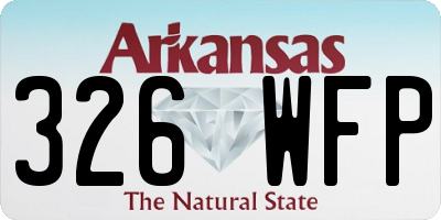 AR license plate 326WFP
