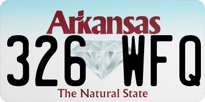 AR license plate 326WFQ