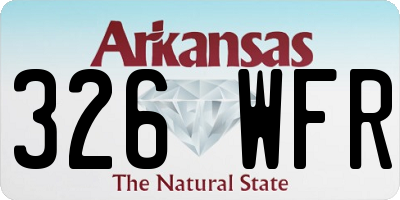 AR license plate 326WFR
