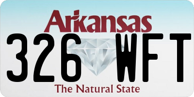 AR license plate 326WFT