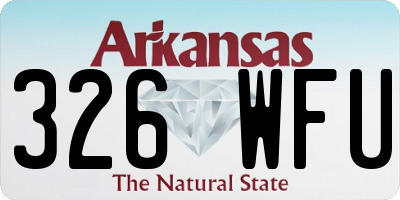 AR license plate 326WFU