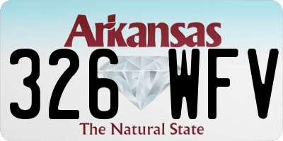 AR license plate 326WFV